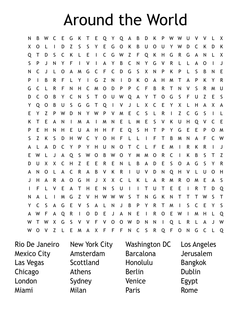 USA Word Search WordMint