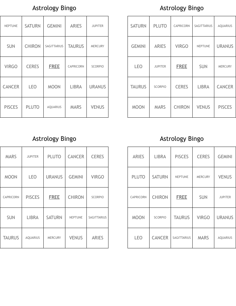 Zodiac Word Search WordMint