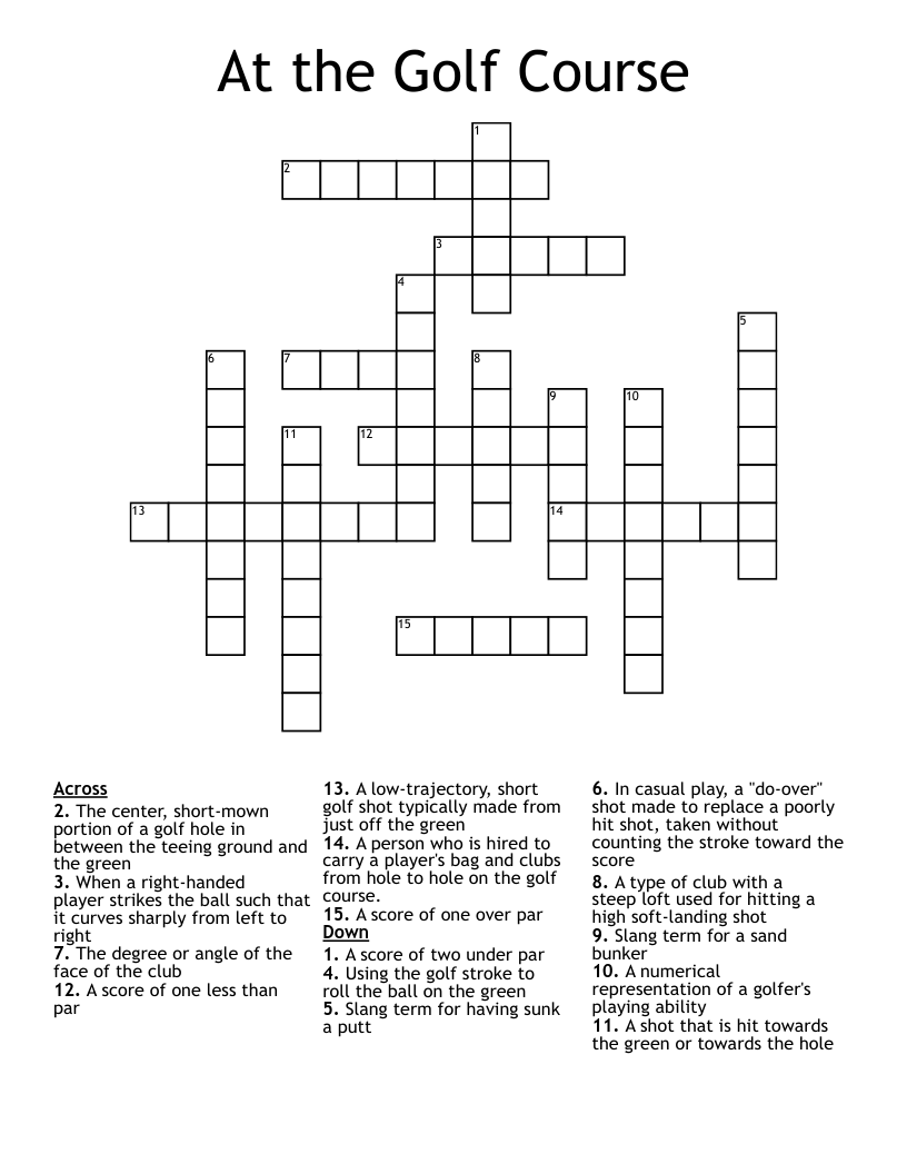 Golf Word Search WordMint