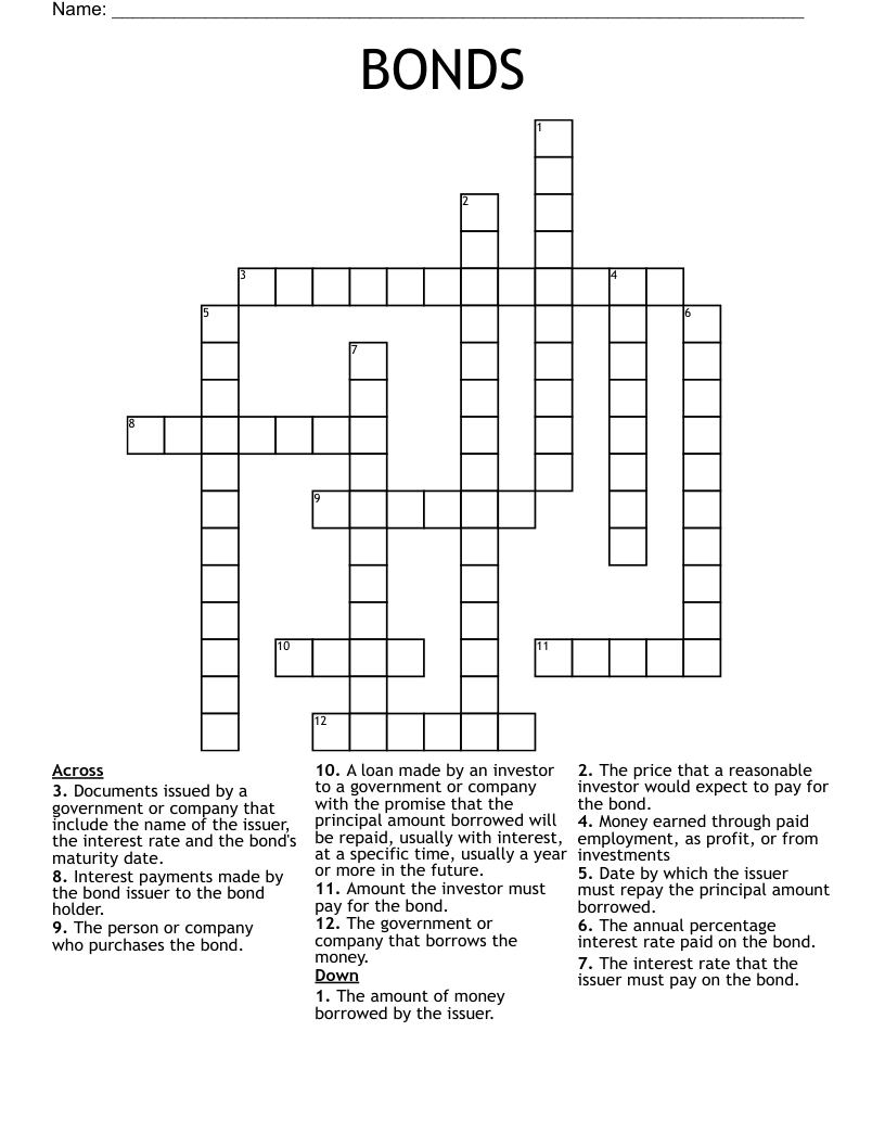 BONDS Crossword WordMint