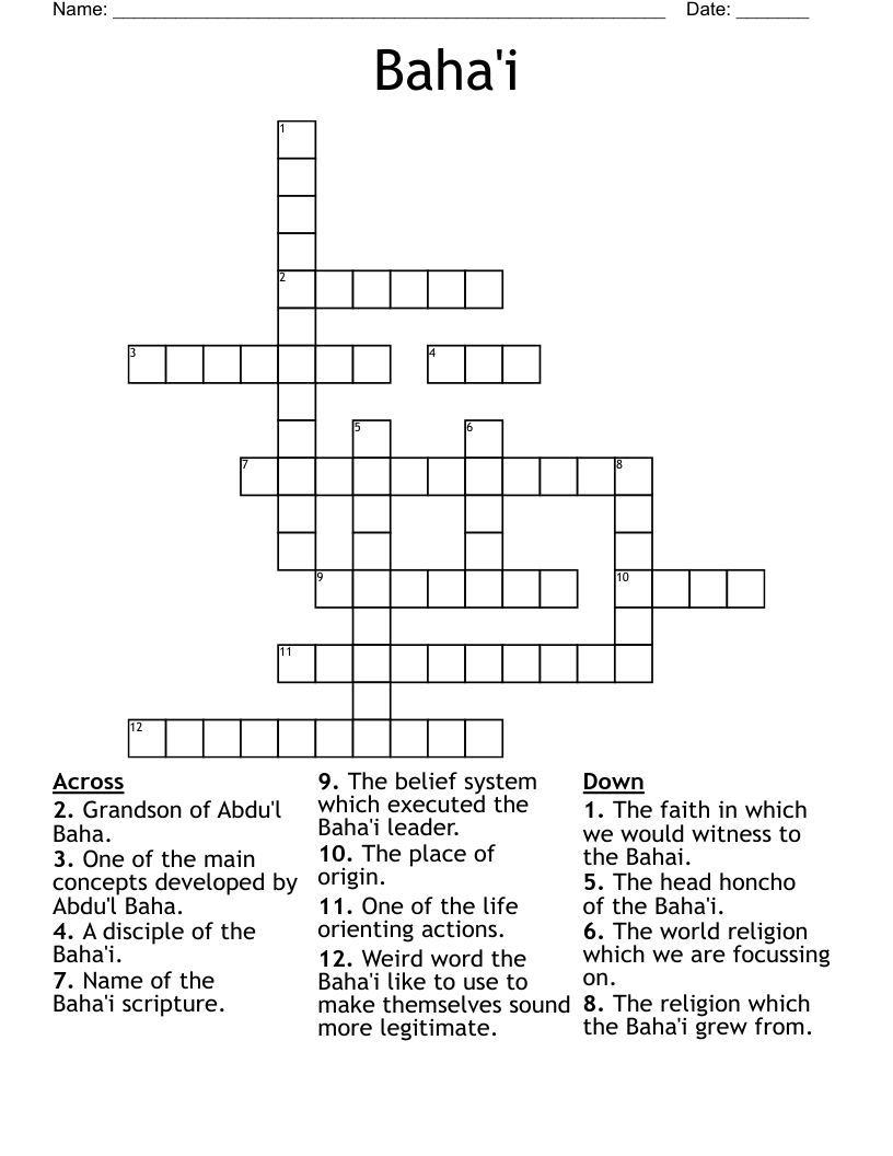 BAHAI Word Search WordMint