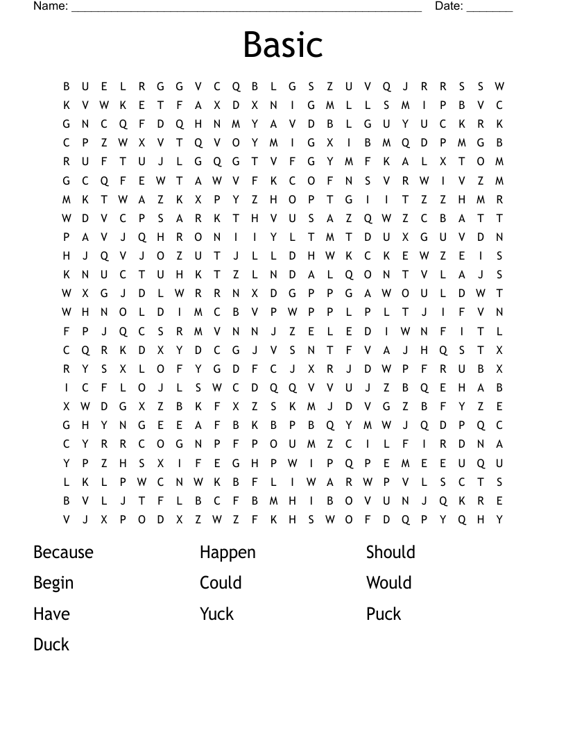 Basic Word Search WordMint