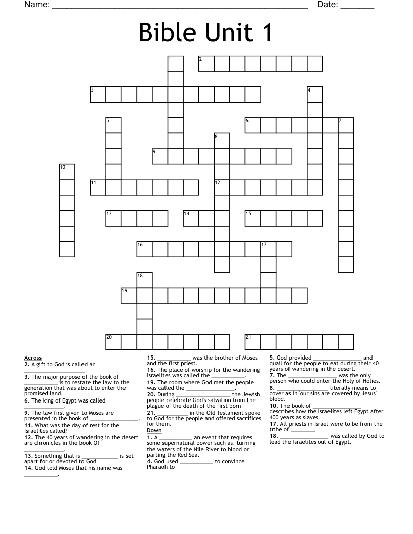 Leviticus Word Search WordMint