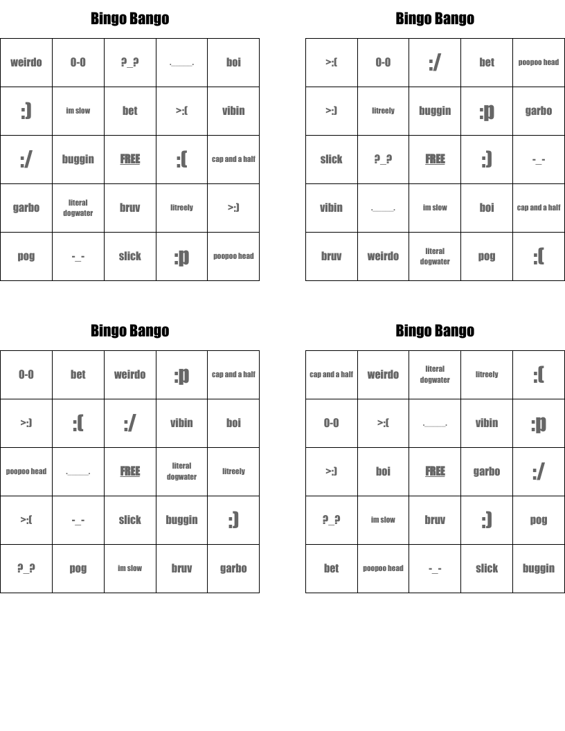 Bingo Bango WordMint