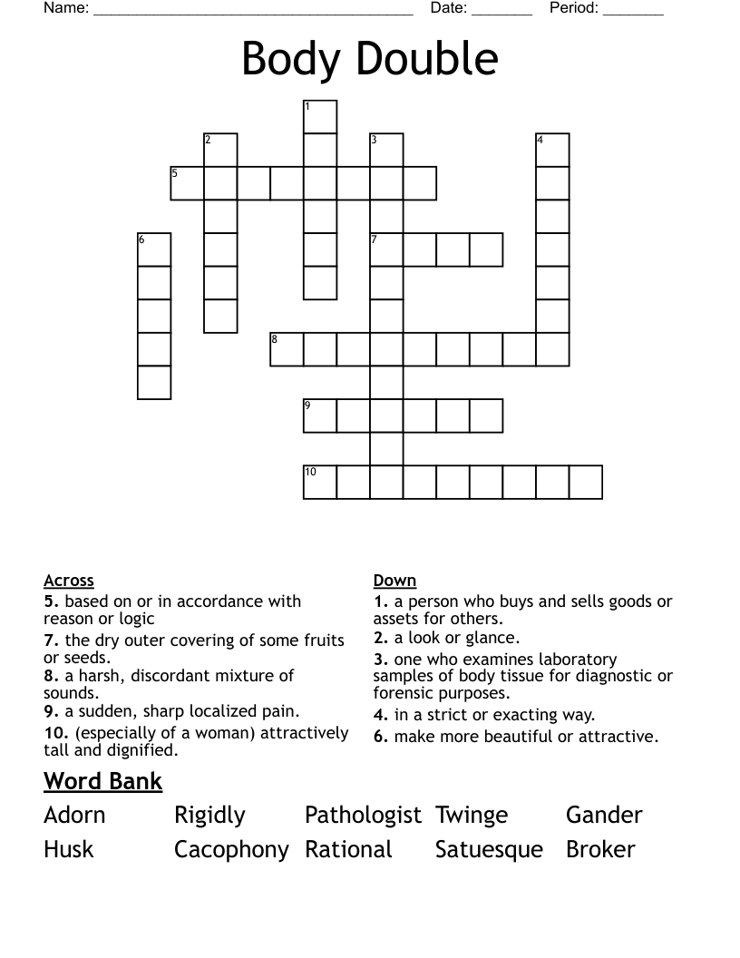 Body Double Crossword WordMint