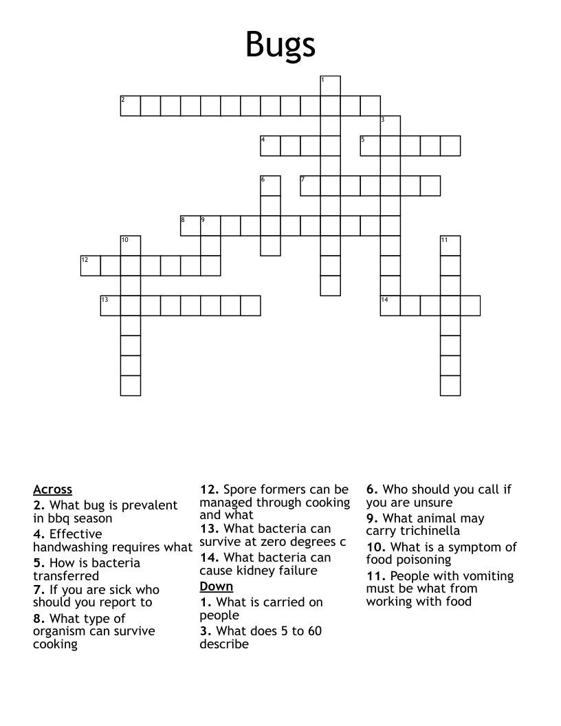 Bugs Crossword WordMint