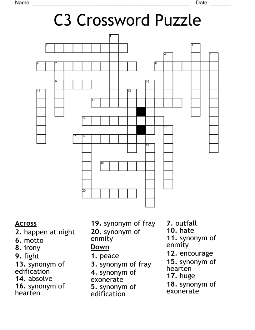 C3 Crossword Puzzle WordMint