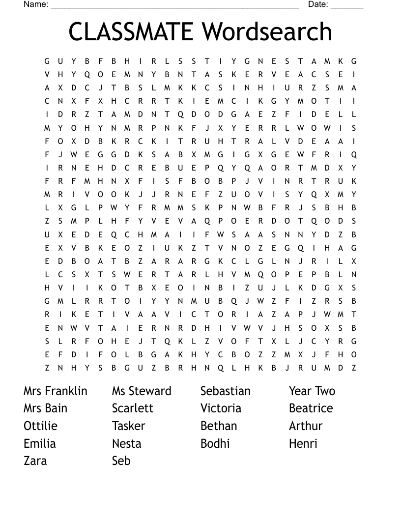 CLASSMATE Wordsearch WordMint