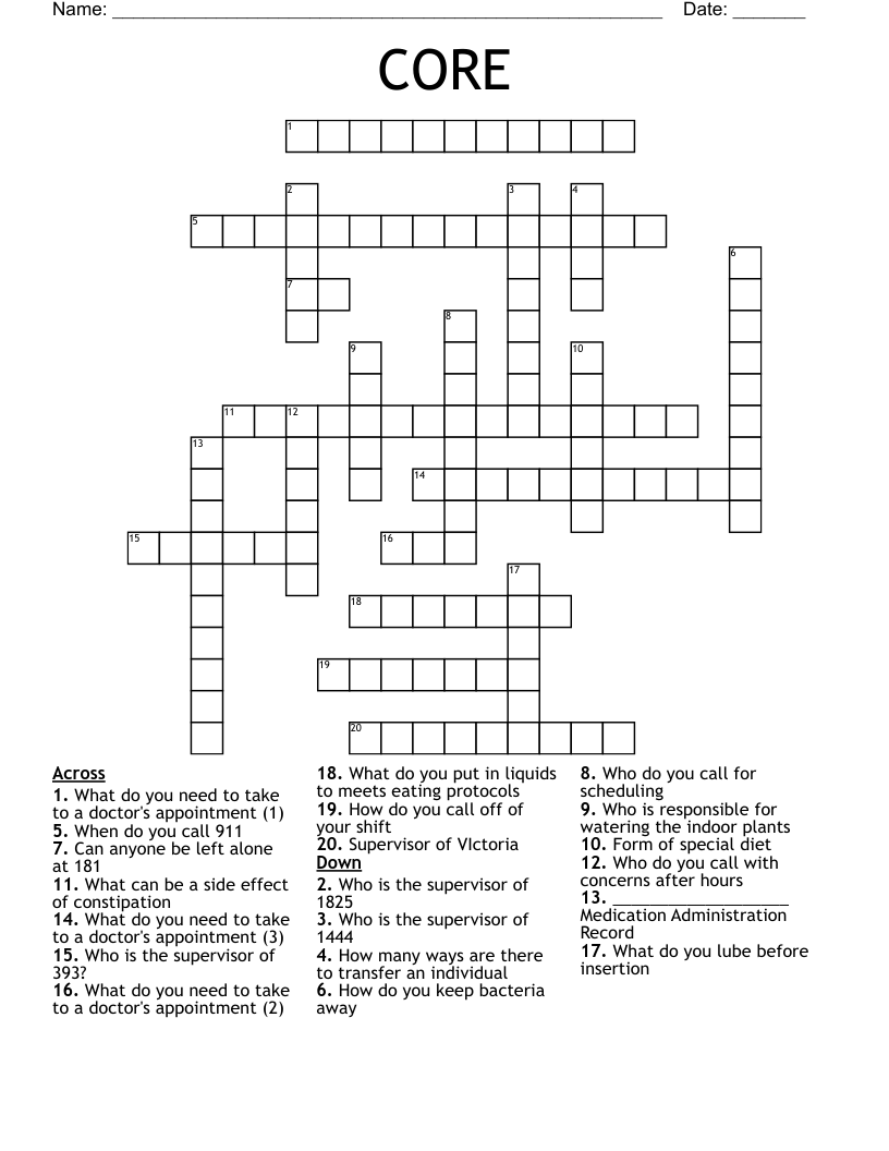 CORE Crossword WordMint