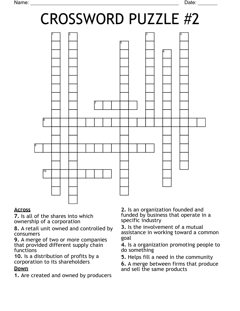 CROSSWORD PUZZLE 2 WordMint