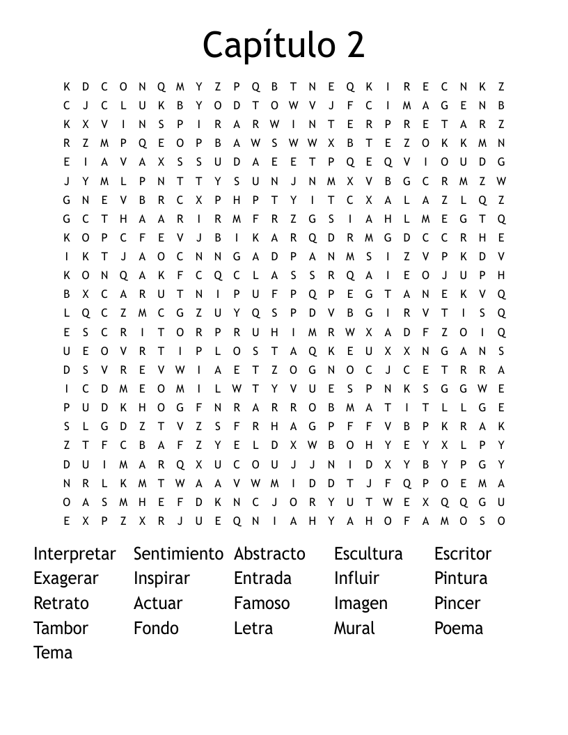 Capítulo 2 Word Search - WordMint