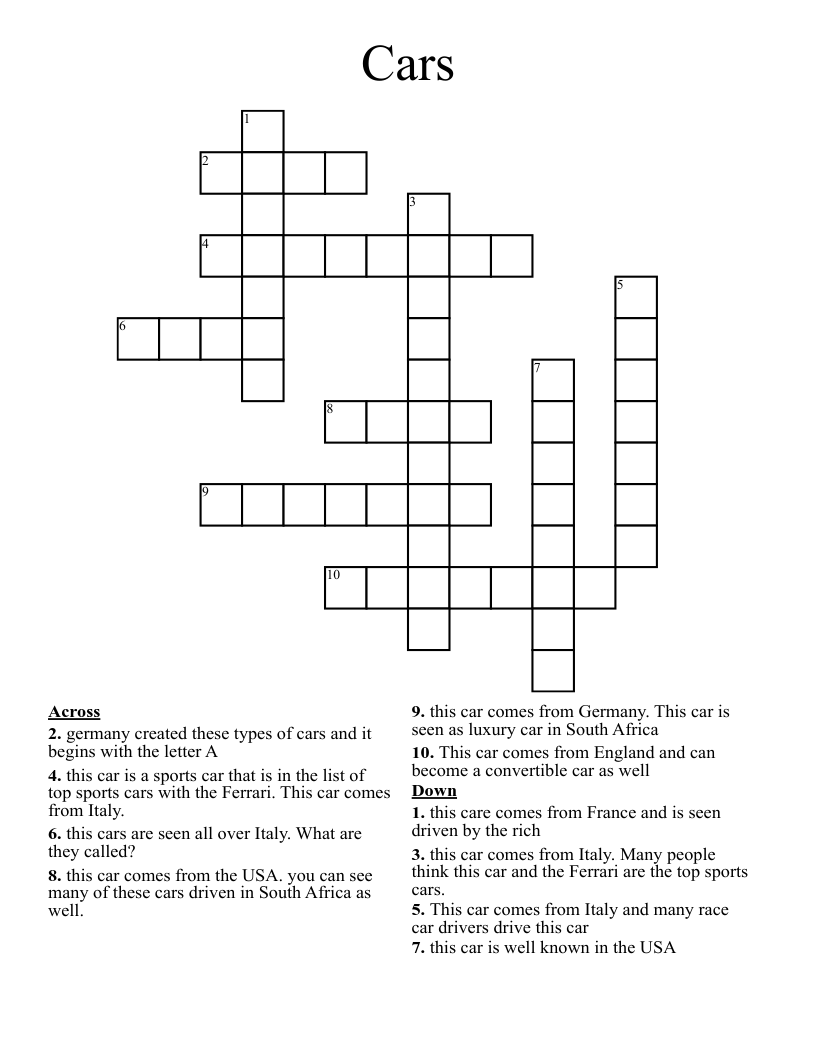 Fast and Furious Word Search WordMint