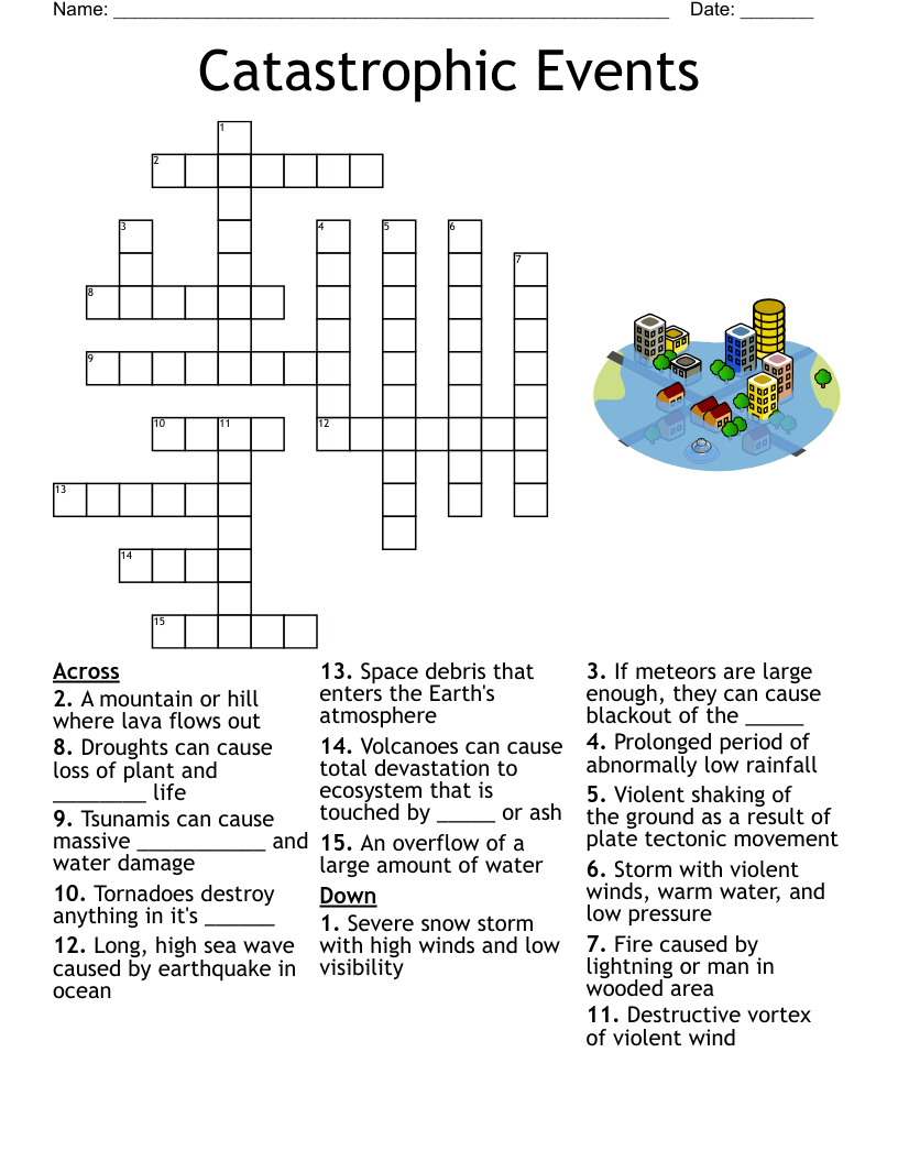 Catastrophic Events Crossword WordMint