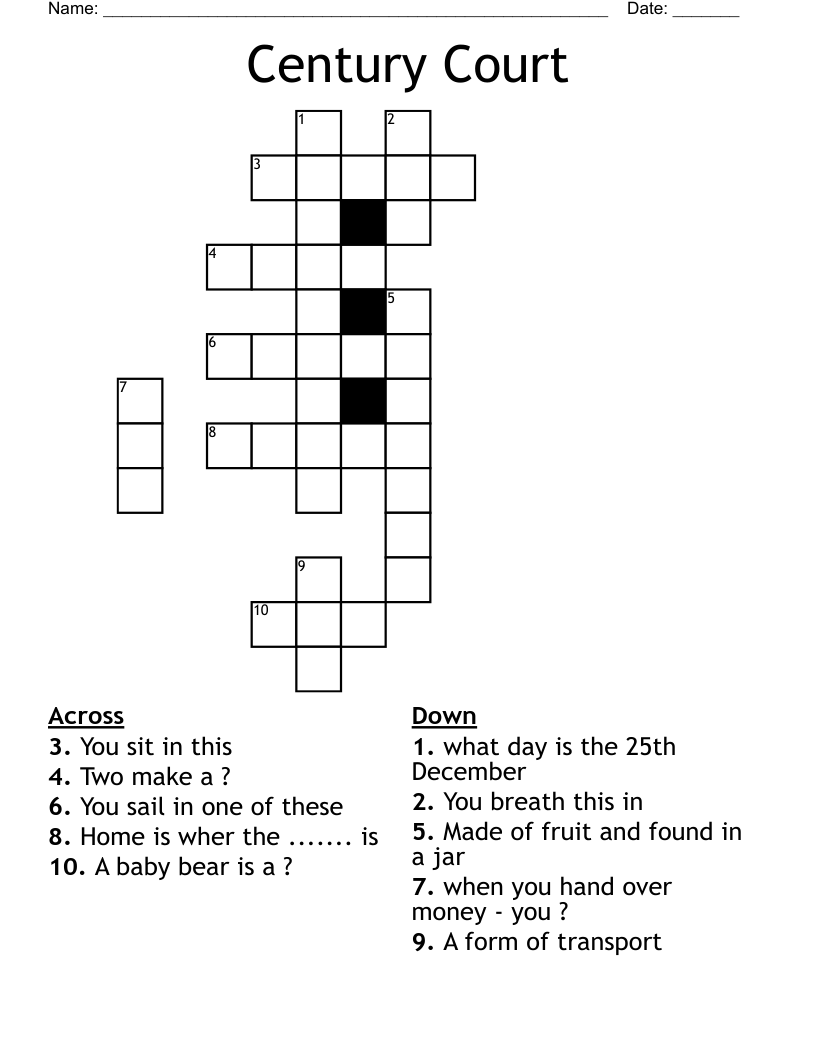 Century Court Crossword WordMint