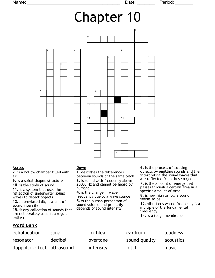 Chapter 10 Crossword WordMint
