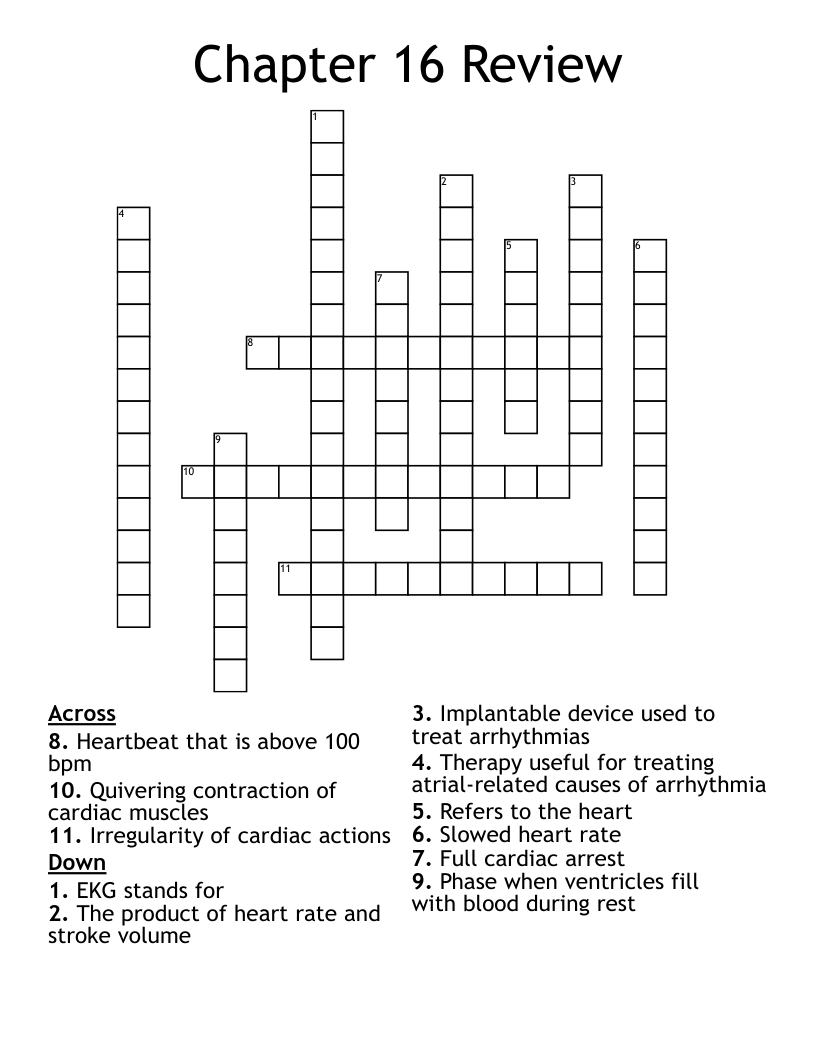 Chapter 16 Review Crossword WordMint