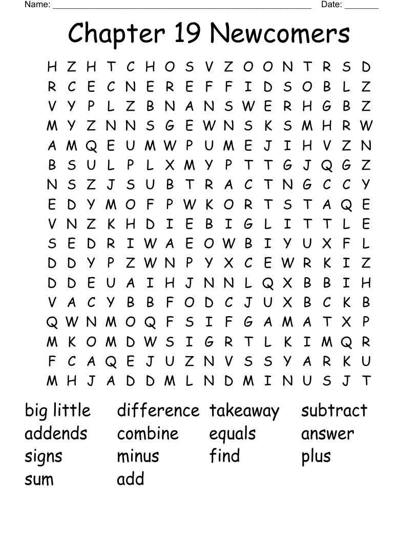 Chapter 19 Word Search WordMint