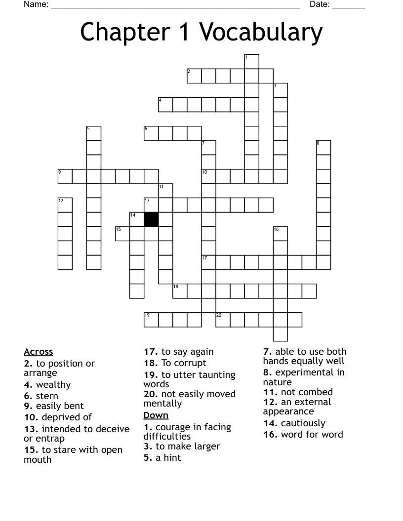 Jack's Vocab Crossword WordMint