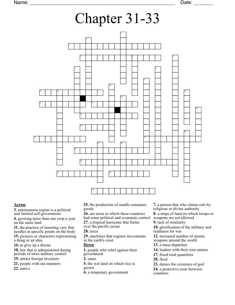 Chapter 3133 Crossword WordMint