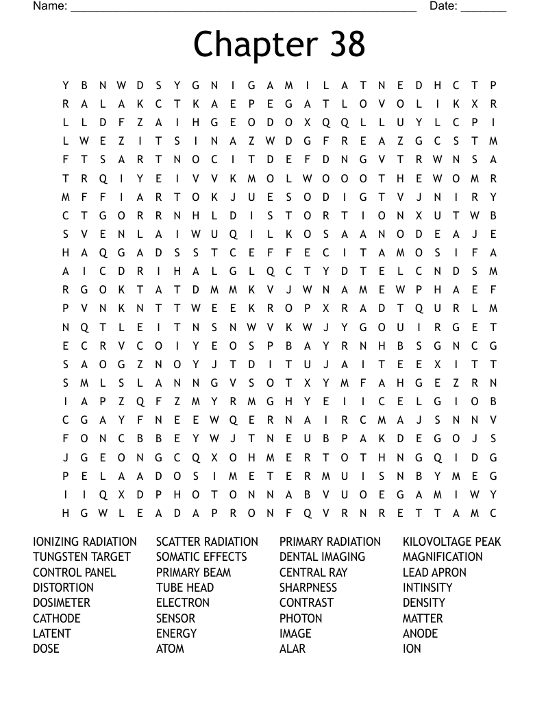 Radiology Crossword WordMint