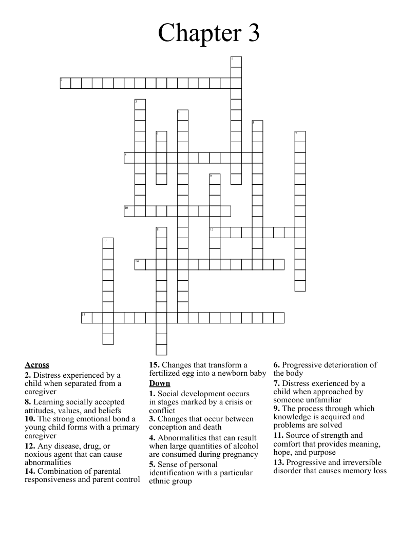 Chapter 3 Crossword WordMint