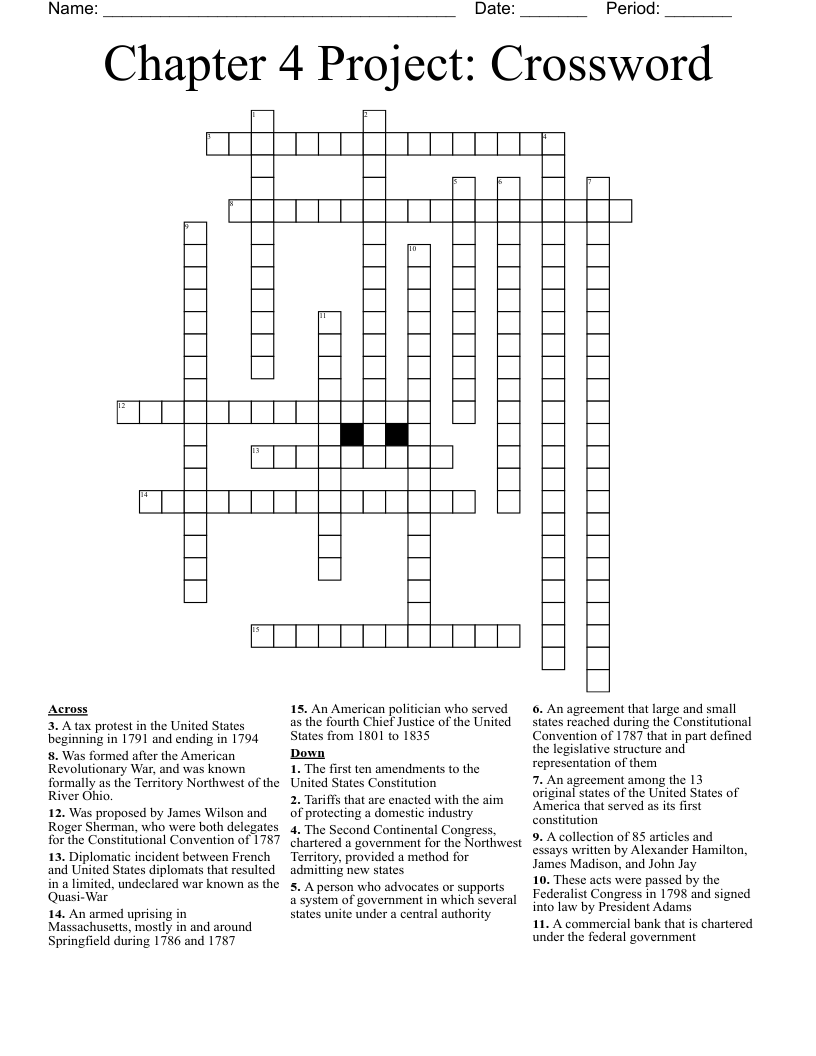 Chapter 4 Project Crossword WordMint