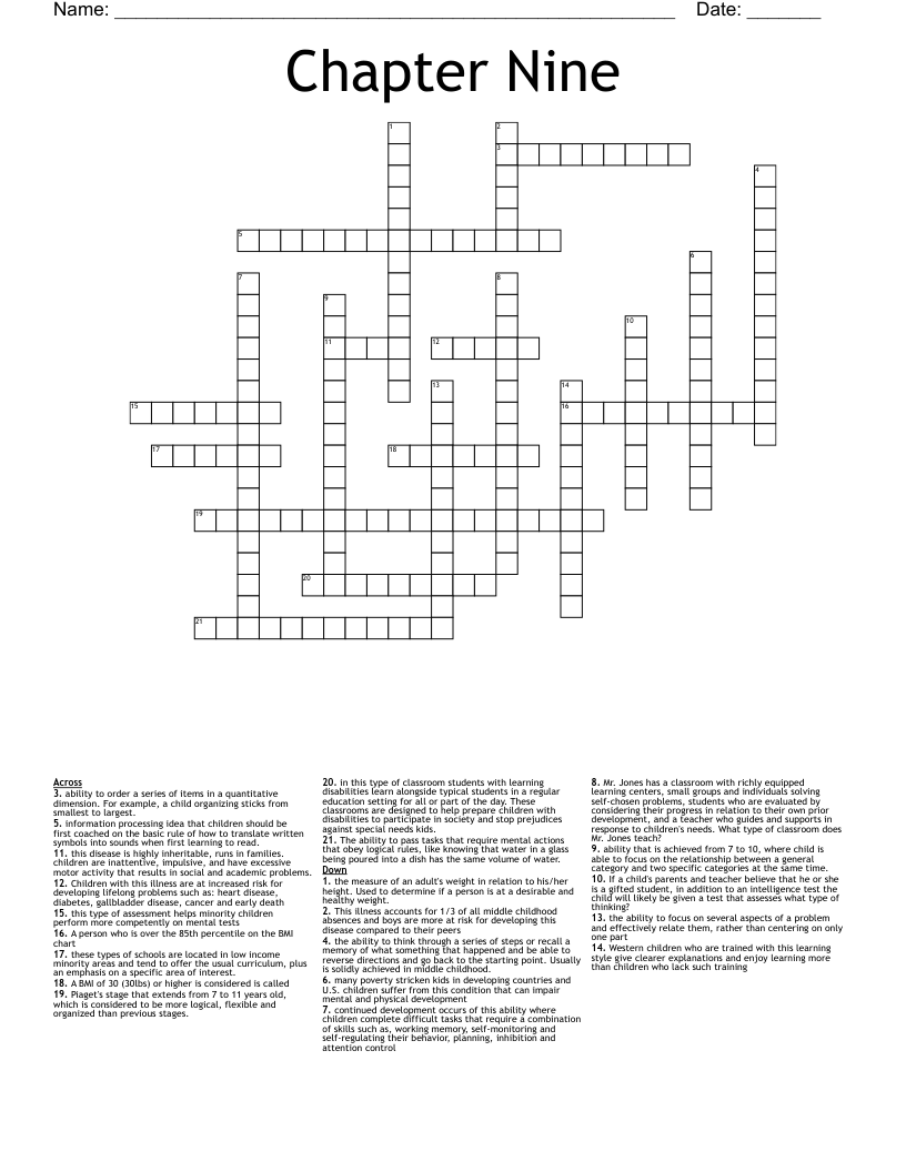 ADHD Crossword WordMint