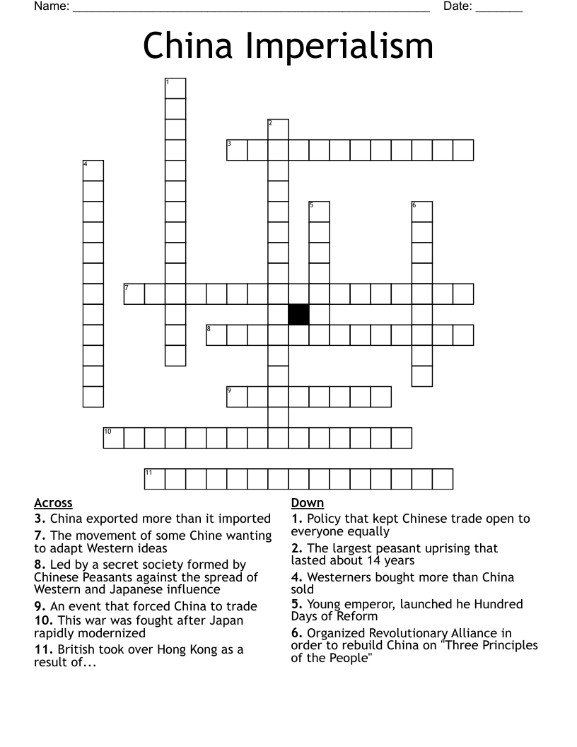 Imperialism Word Search WordMint