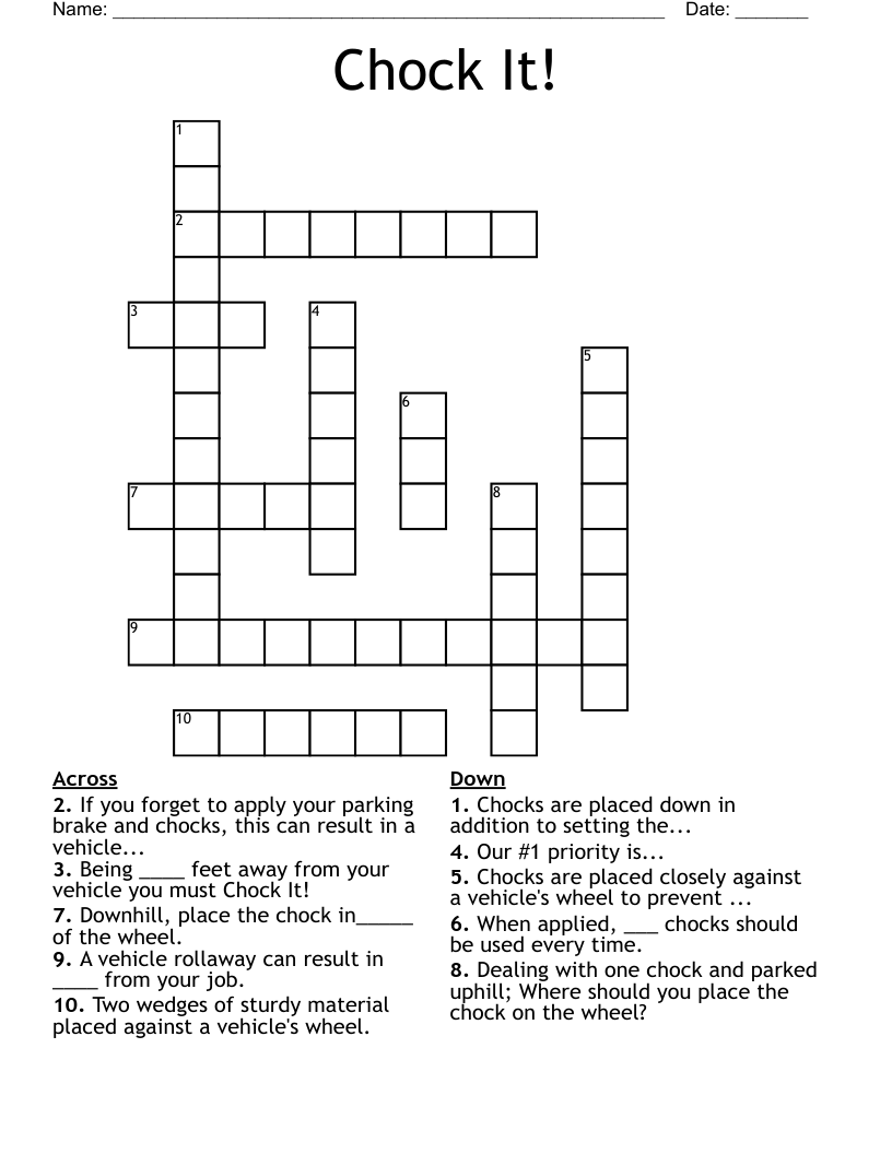 Chock It! Crossword WordMint