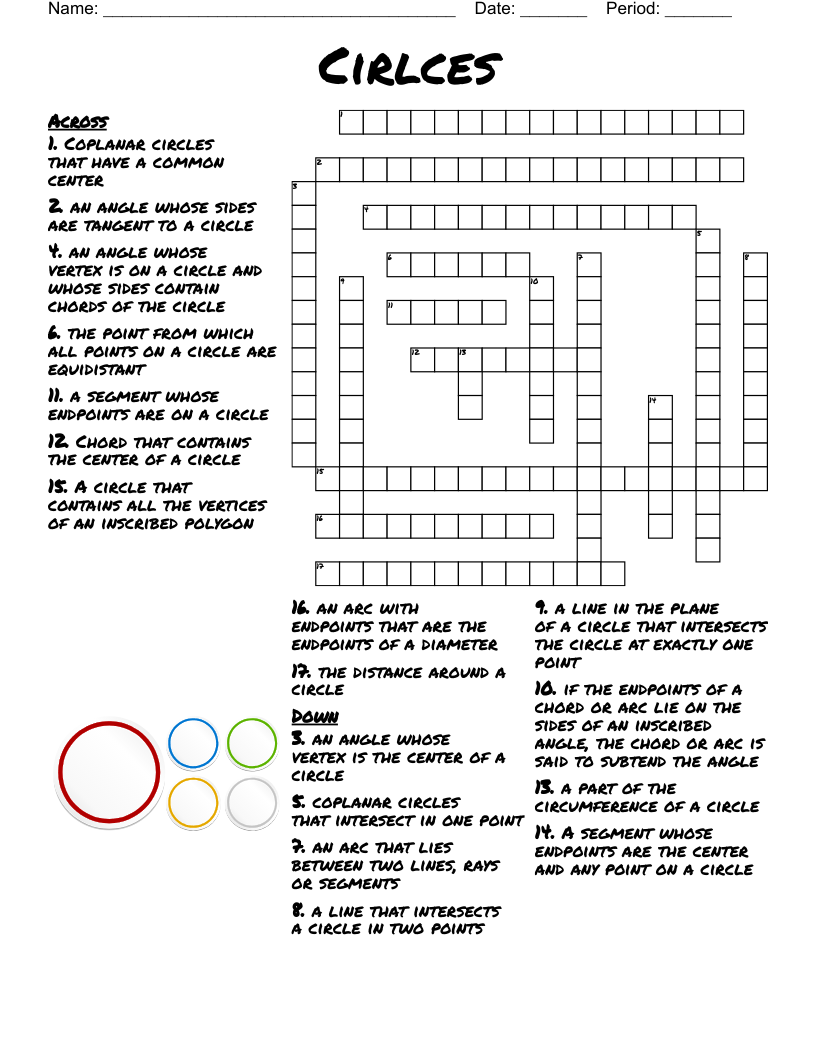 Cirlces Crossword WordMint