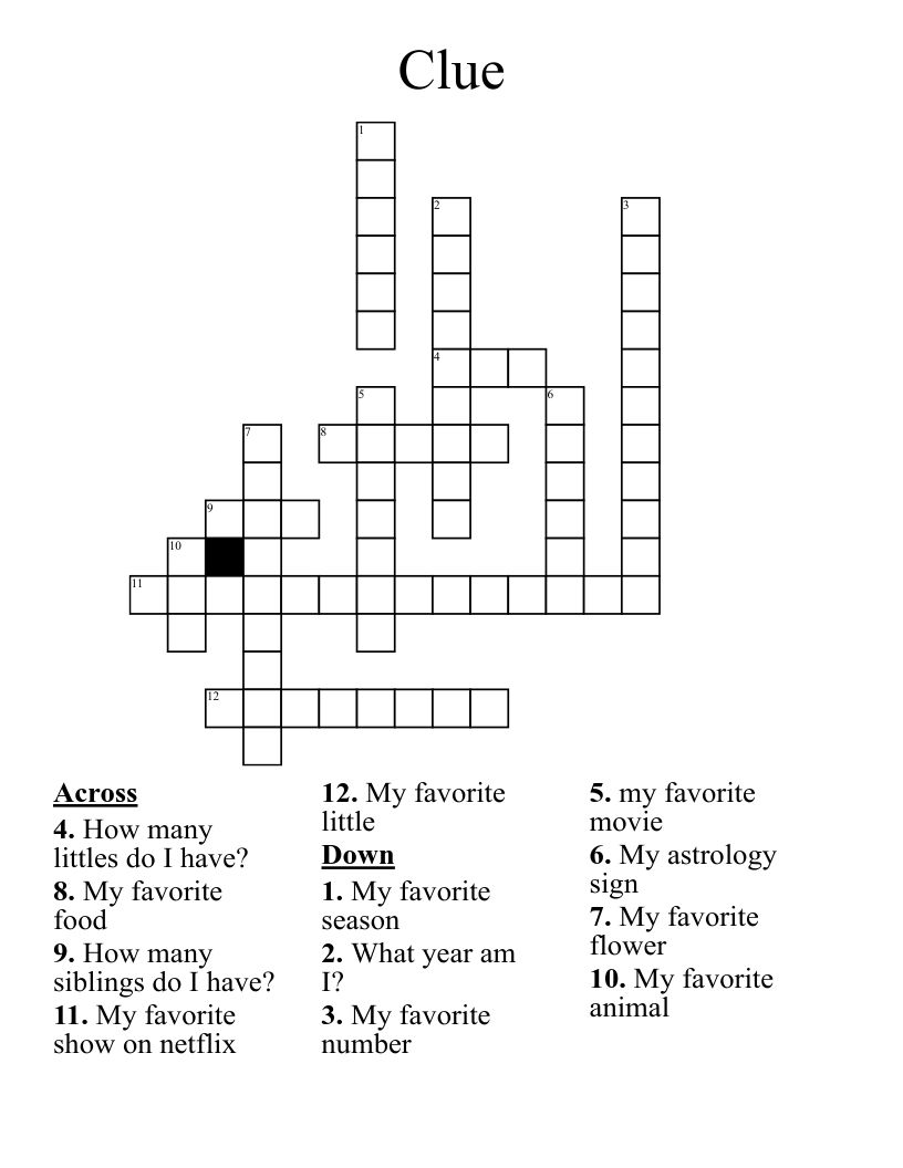 Clue Crossword WordMint