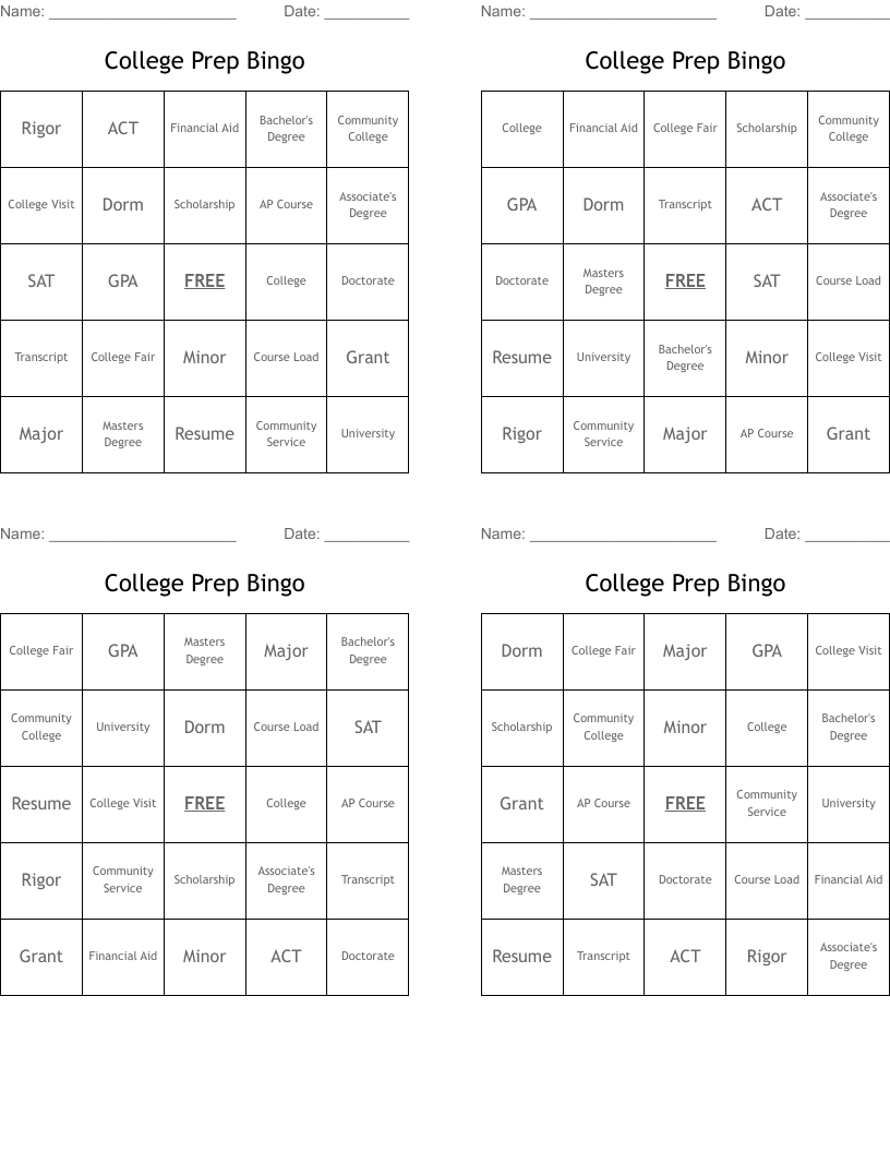 College Word Search - WordMint