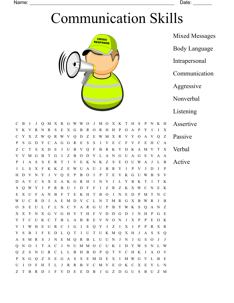 Communication Word Search WordMint