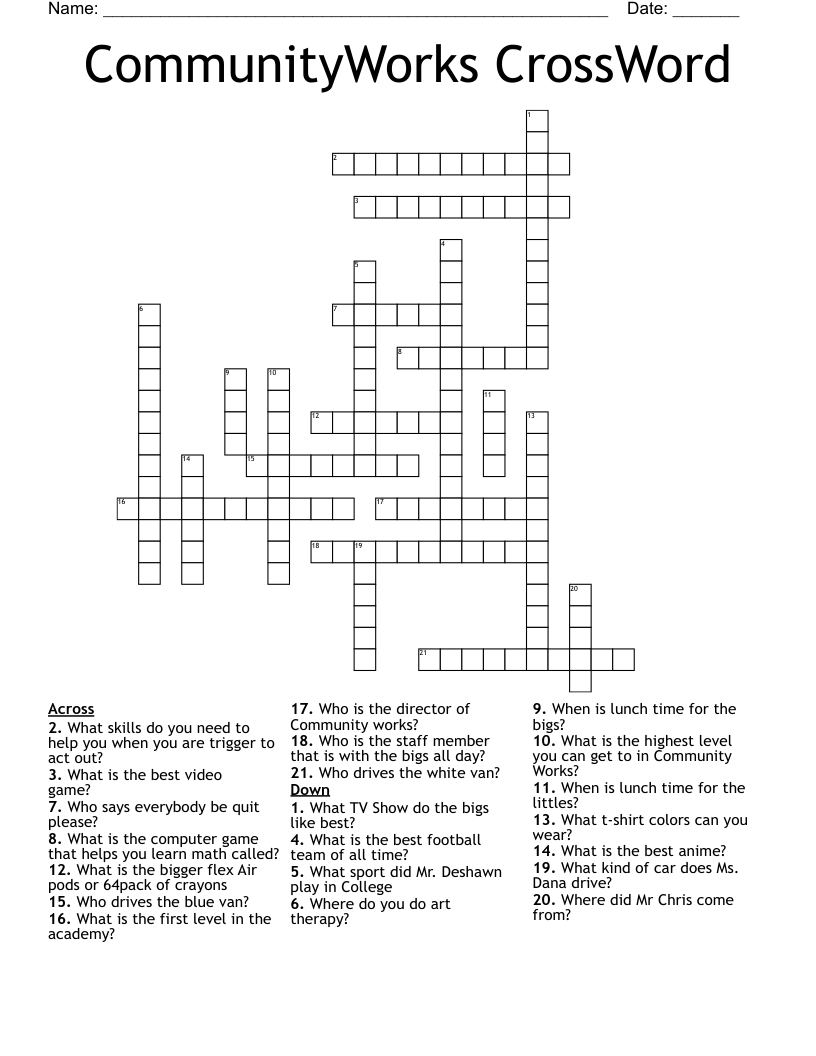 CommunityWorks CrossWord WordMint