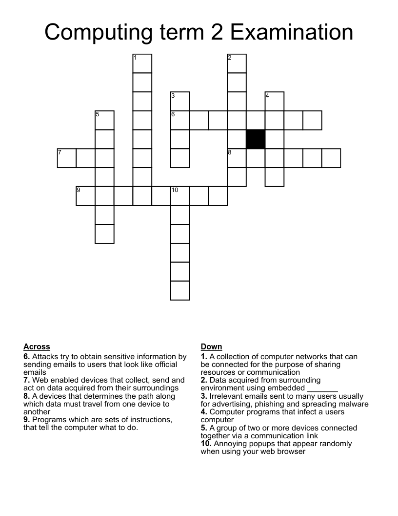 Thorough Examination Of A Topic Crossword prntbl
