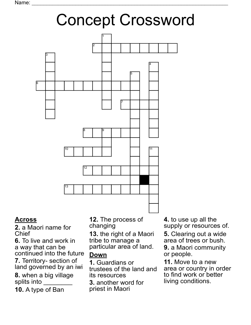 Concept Crossword WordMint