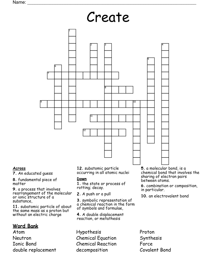 Create Crossword - WordMint