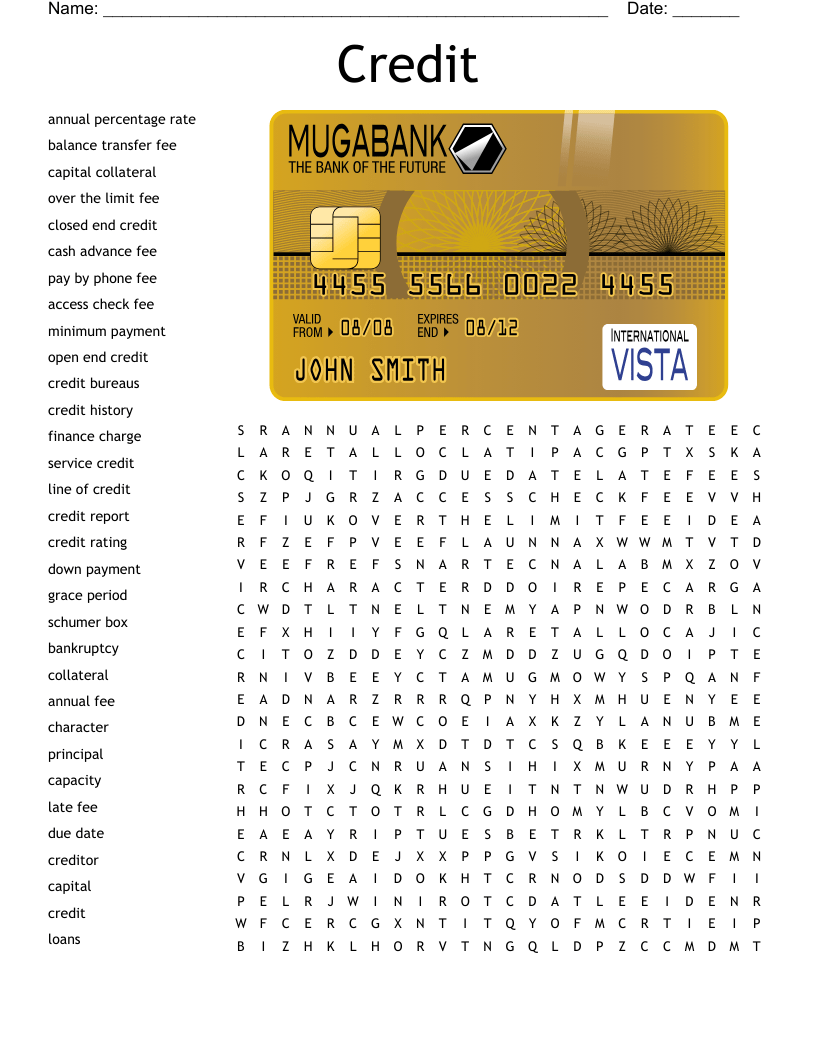 Visa Word Search WordMint
