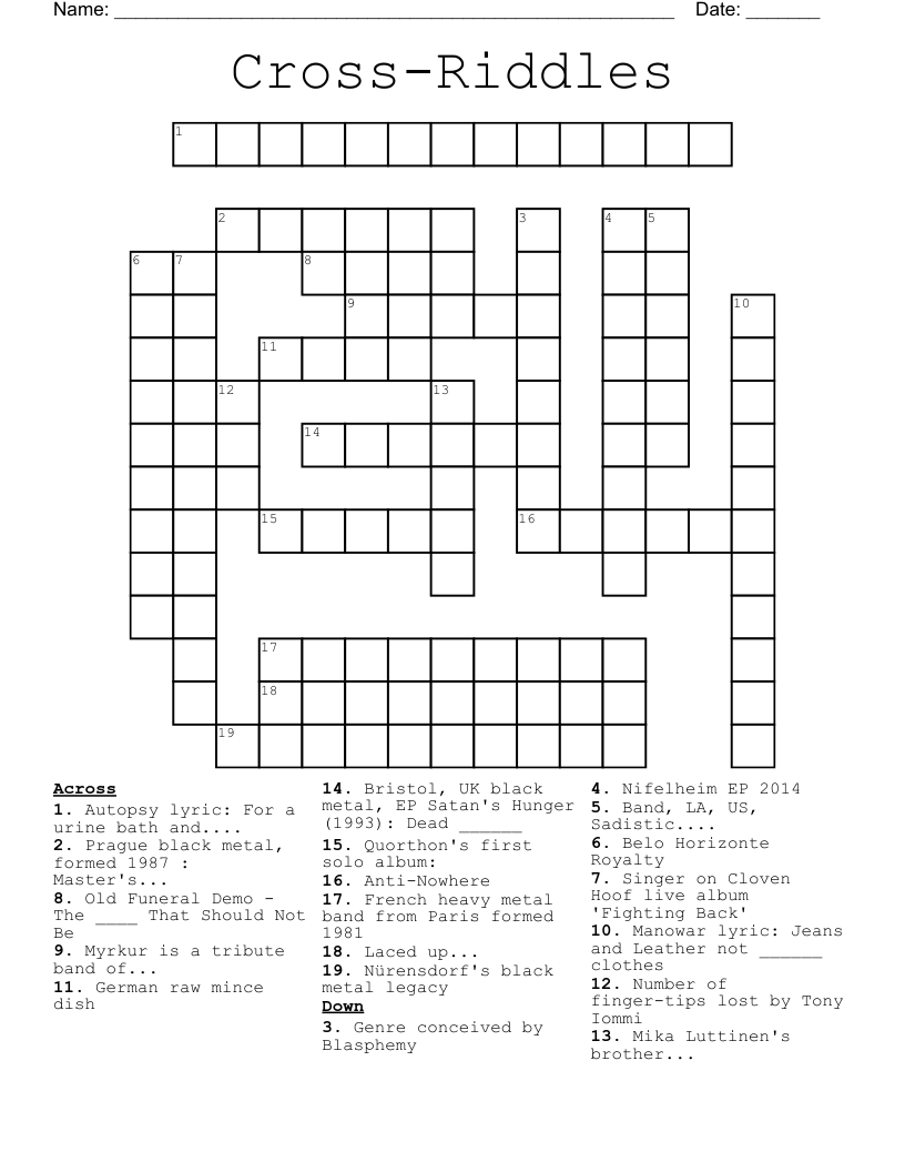 CrossRiddles Crossword WordMint