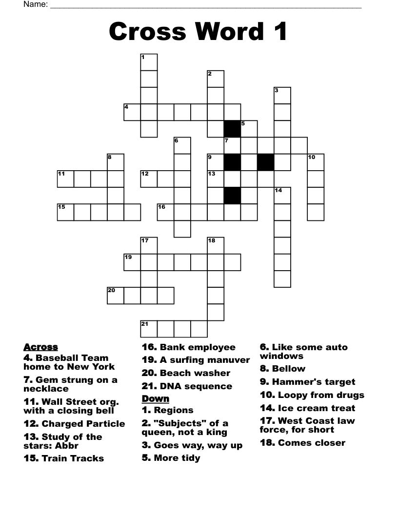 Cross Word 1 WordMint