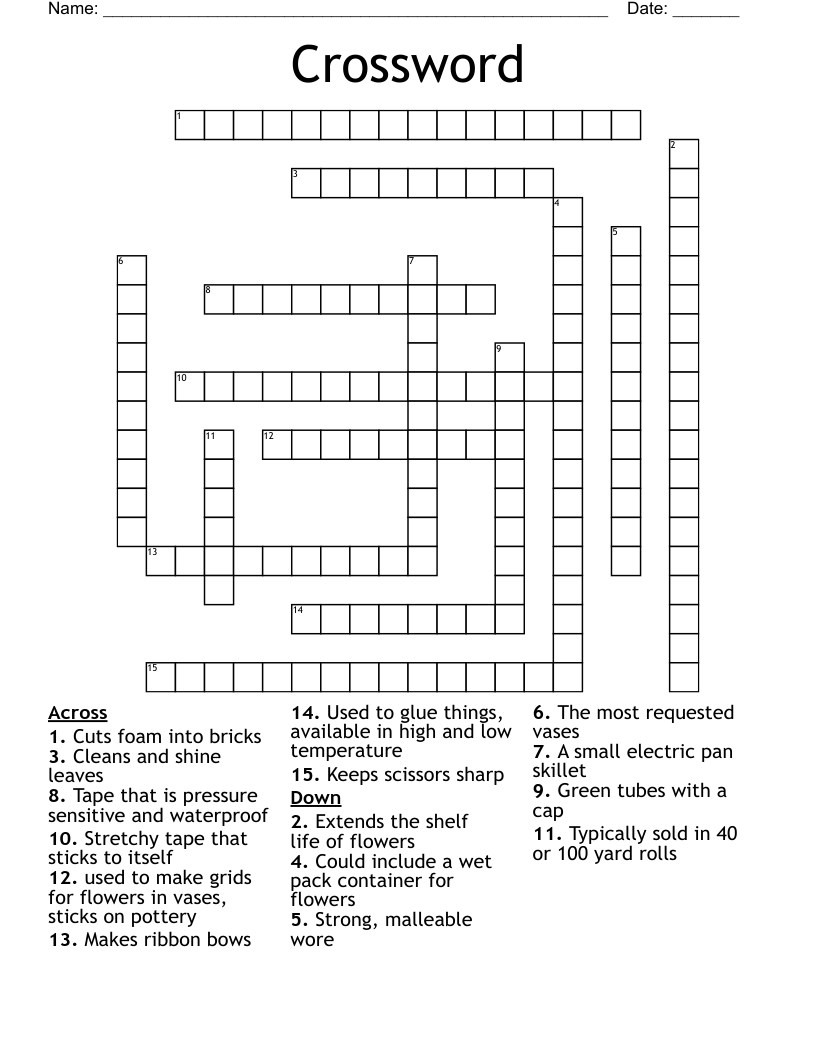 Floral Tools Word Search WordMint