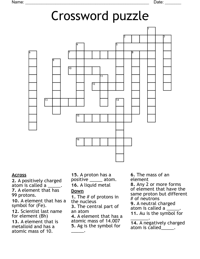 Crossword puzzle WordMint