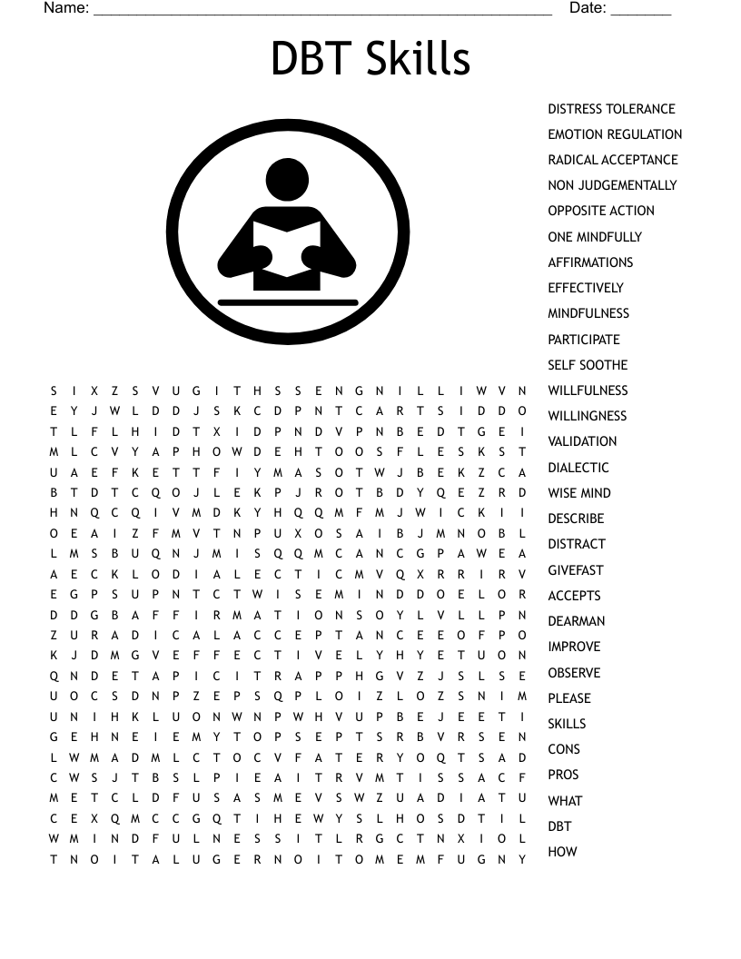 Distress Tolerance Crossword WordMint