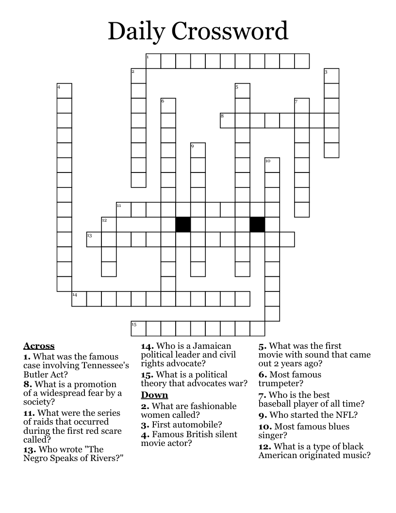 Daily Crossword WordMint
