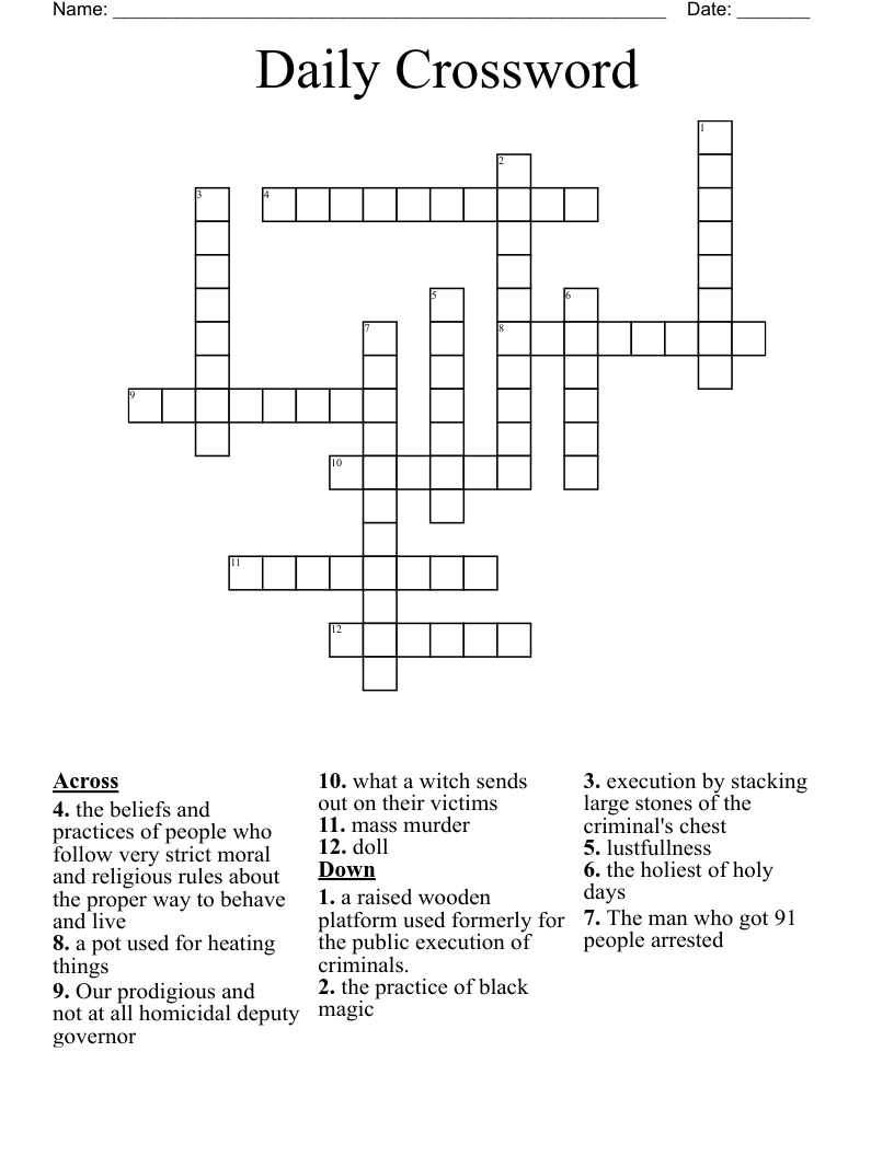 Daily Crossword WordMint