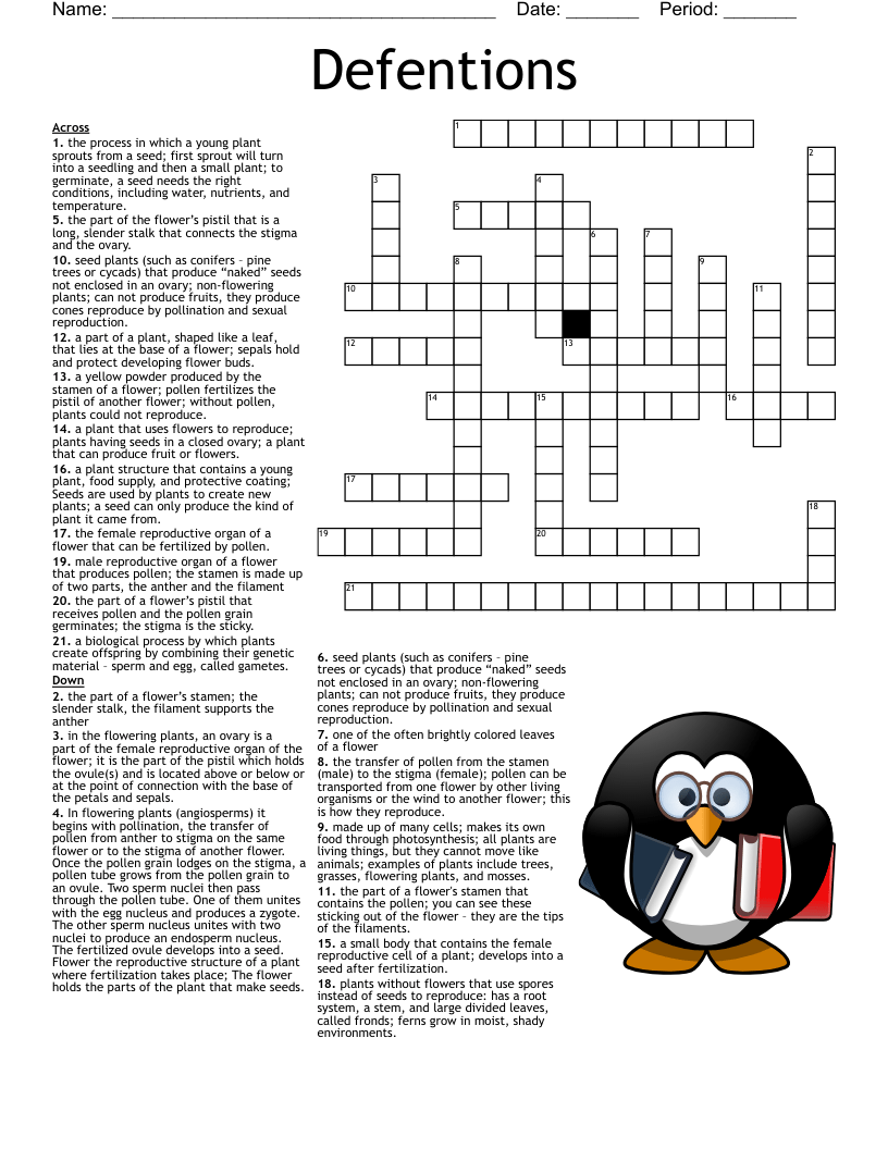 Plant reproduction Crossword WordMint