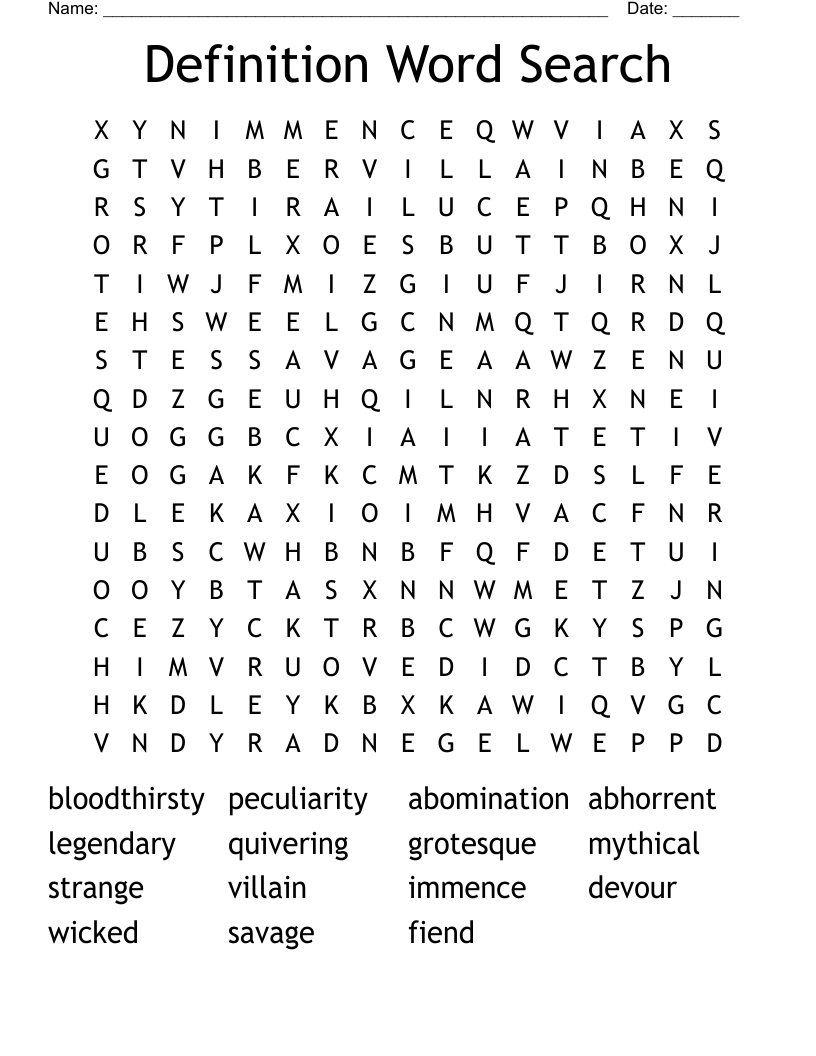 Definition Word Search - WordMint