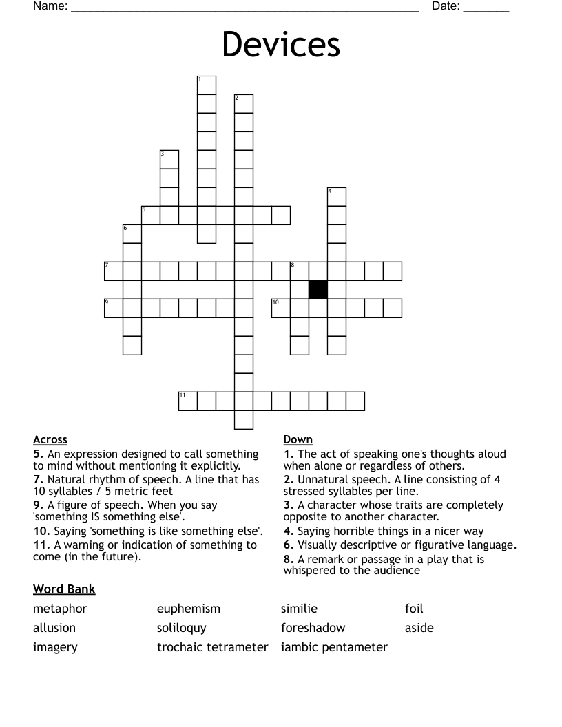 Devices Crossword WordMint