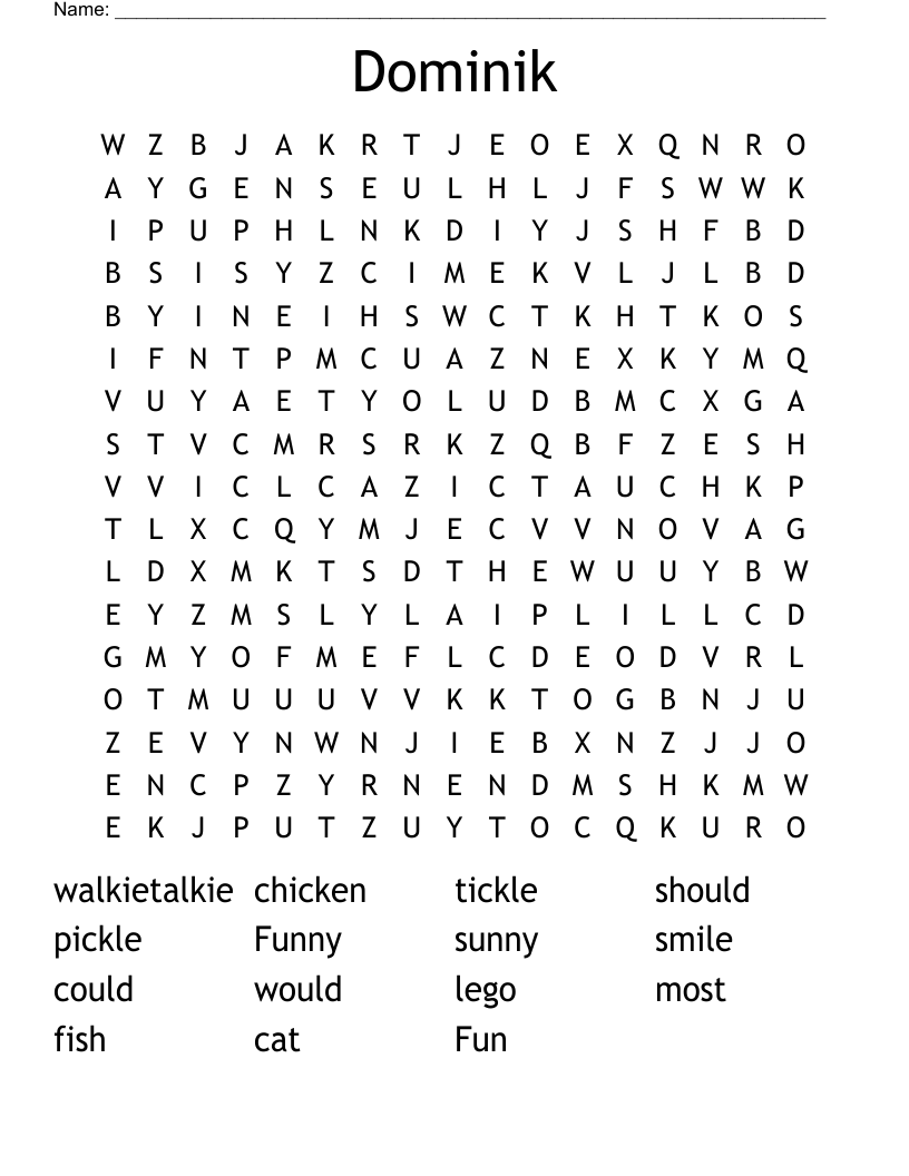 Dominik Word Search WordMint