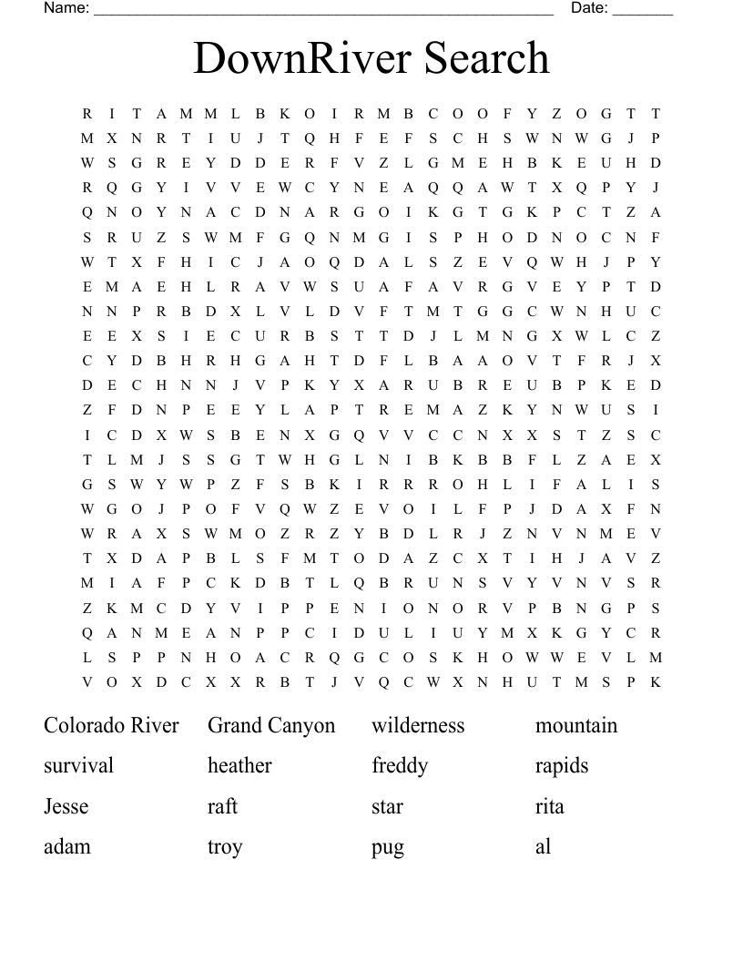 DownRiver Search Word Search WordMint
